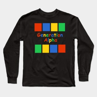 Generation Alpha Colored Blocks Long Sleeve T-Shirt